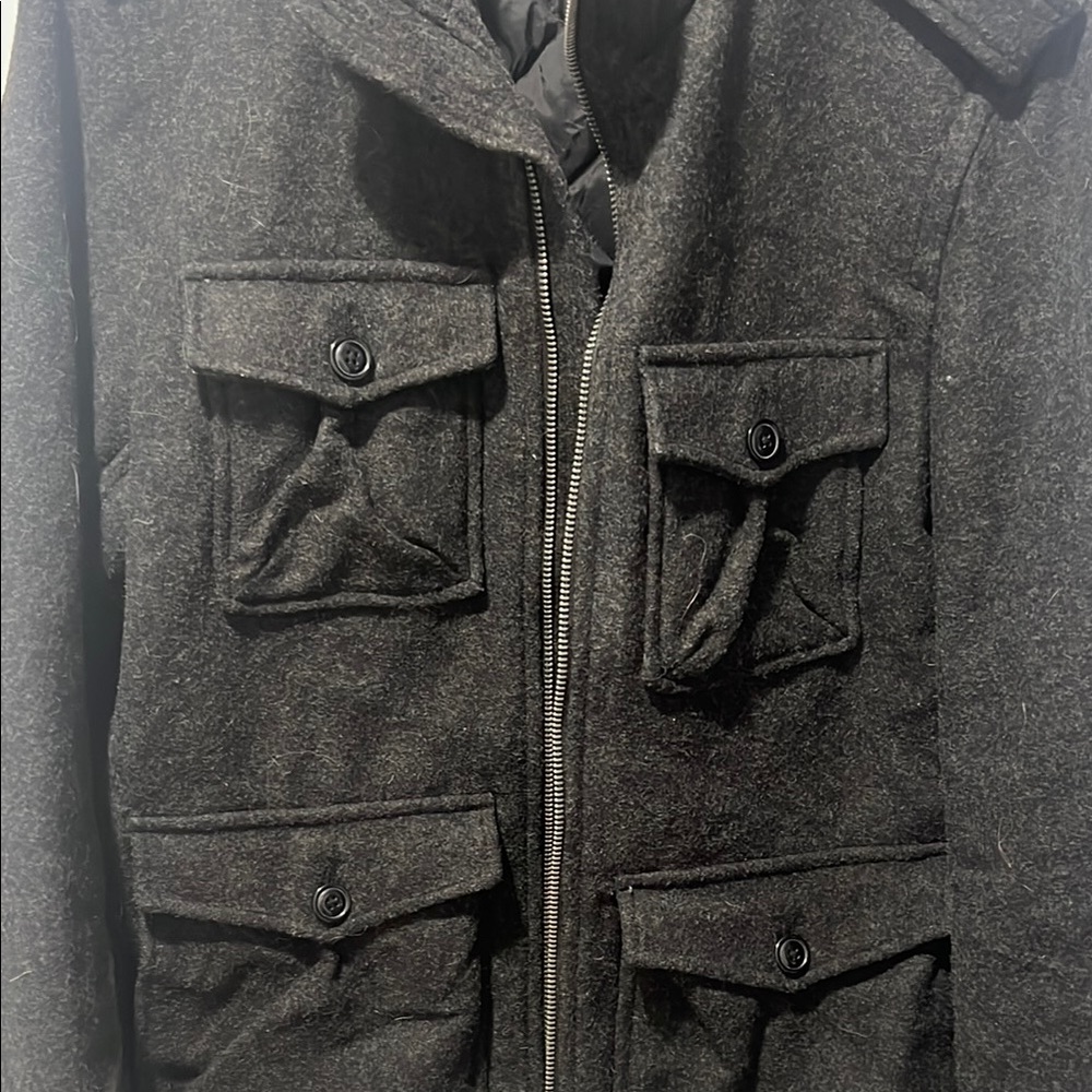 Men's Black Wool Jacket